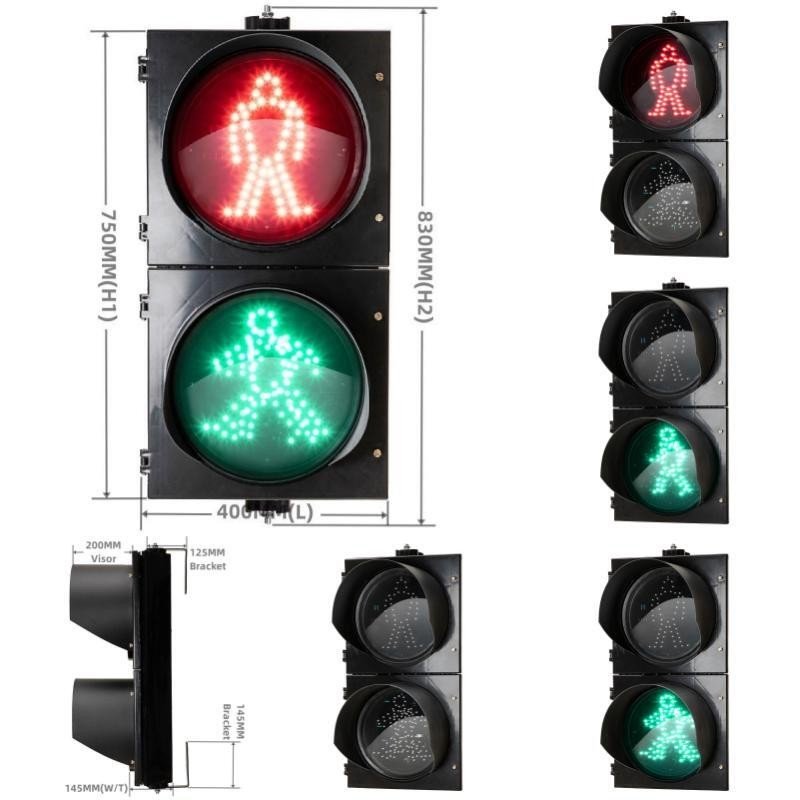 In what scenarios are 12-inch traffic lights mainly used?