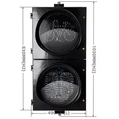 2 Aspect/Section Led Traffic Light With Red Green Bicycle Signal Countdown Timer, as 16 Inch(400MM)*2/402