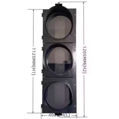 Cuerpo de sem&aacute;foro LED de pl&aacute;stico para PC de 3 secciones de 300 mm (12 pulgadas)