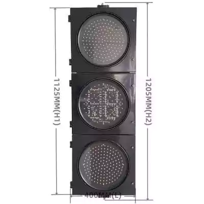 3 جوانب/أقسام إشارة مرور Led مع مؤقت عد تنازلي للكرة باللون الأحمر والأصفر والأخضر ، مثل 12 بوصة (300 مللي متر) * 3/303