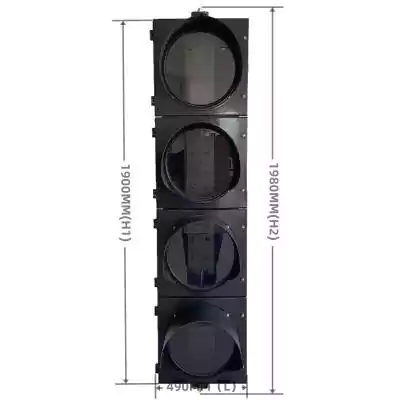 Cuerpo de carcasa de sem&aacute;foro de pl&aacute;stico para PC de 4 secciones de 16 pulgadas (400 mm)
