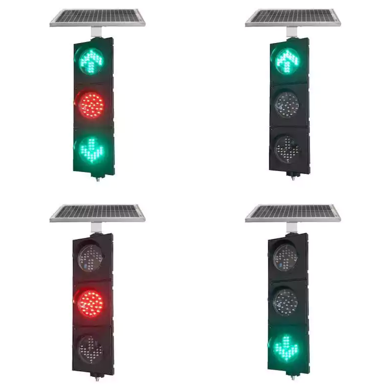 Sem&aacute;foro inal&aacute;mbrico solar de 4 pulgadas (100 mm) para estacionamiento y control de acceso